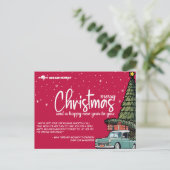 Feestelijke Car Care Message Kaart met  flair (Staand voorkant)