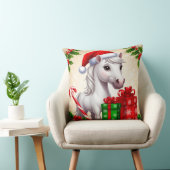 Feestelijke Cartoon in Santa Hat met cadeaus Kussen (Stoel)