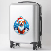 Feestelijke Cartoon Puppy Sticker (Koffer)