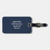 Feestelijke Cartoon Santa Cat Celebration Bagagelabel (Achterkant horizontaal)