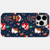 Feestelijke Cartoon Santa Cat Celebration Case-Mate iPhone Case (Achterkant (horizontaal))