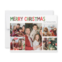 Feestelijke Casual Kleurrijke Kerst Vijf Foto Holi