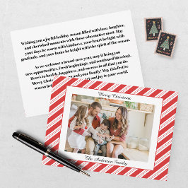 Feestelijke Casual Vrolijk Kerst Foto Kaart