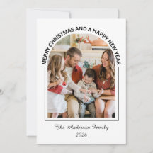 Feestelijke Casual vrolijke kerstfotokaart