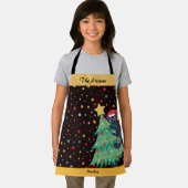 "Feestelijke Cat Christmas Tree All-Over Print Sch Schort (Insitu)