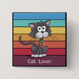 Feestelijke Cat Lover Button