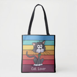 Feestelijke Cat Lover Canvas tas