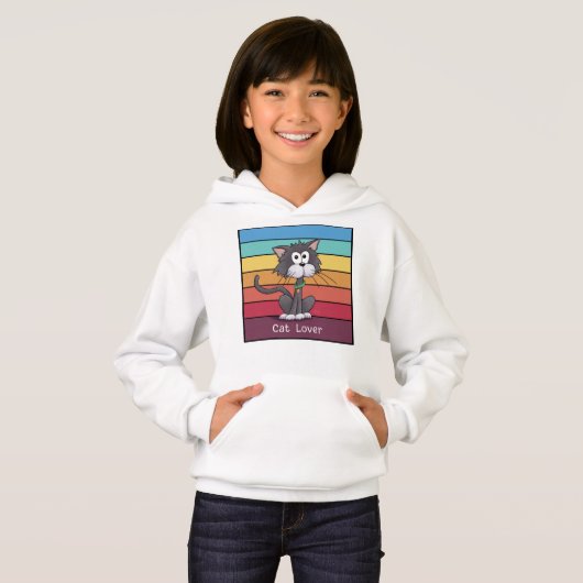 Feestelijke Cat Lover Hoodie (Voorkant volledig)