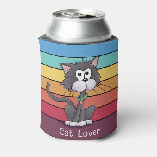 Feestelijke Cat Lover Koelbox Blikjeskoeler (Blikje Achterkant)