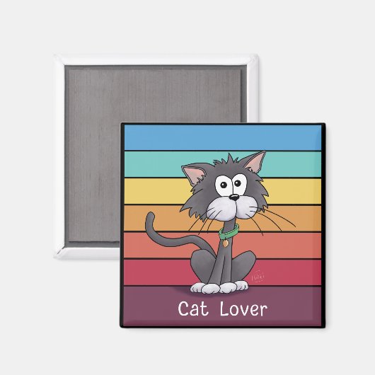 Feestelijke Cat Lover Magnet (Voorkant / Achterkant)