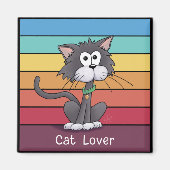 Feestelijke Cat Lover Magnet (Voorkant)