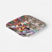 Feestelijke Cat Paper Bord met vakantielichten (Gebogen)