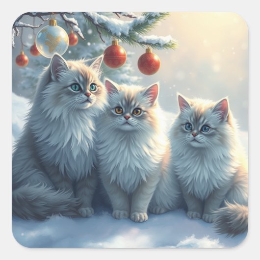Feestelijke Cat Stickers (Voorkant)