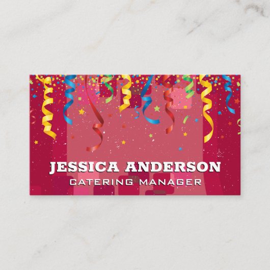 Feestelijke Catering Evenementen Visitekaartje (Voorkant)