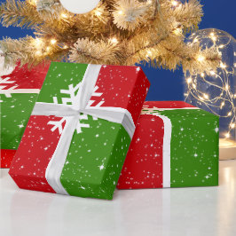 Feestelijke C'est Noel op rood wit en groen Cadeaupapier