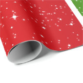 Feestelijke C'est Noel op rood wit en groen Cadeaupapier (Rol Hoek)