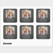 Feestelijke Chalkboard stijl aangepaste foto Vierkante Sticker (Vel)