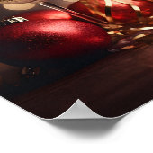 Feestelijke champagne glas vakantie poster (Hoek)