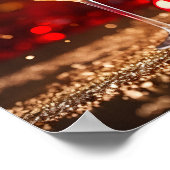 Feestelijke champagne glas vakantie poster (Hoek)