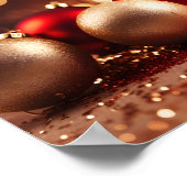 Feestelijke champagne glas vakantie poster (Hoek)