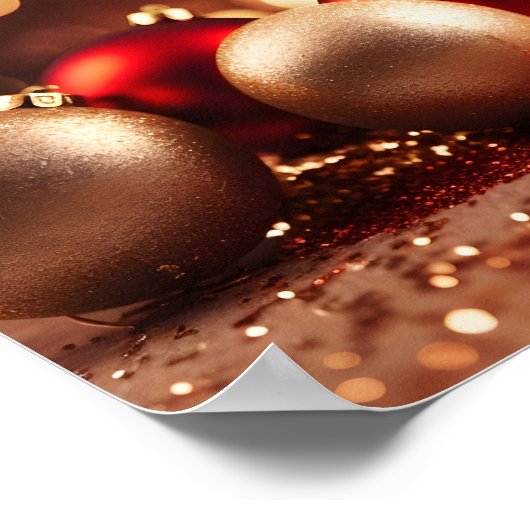 Feestelijke champagne glas vakantie poster (Hoek)