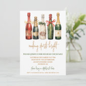 Feestelijke Champagnederij Party Kaart (Staand voorkant)