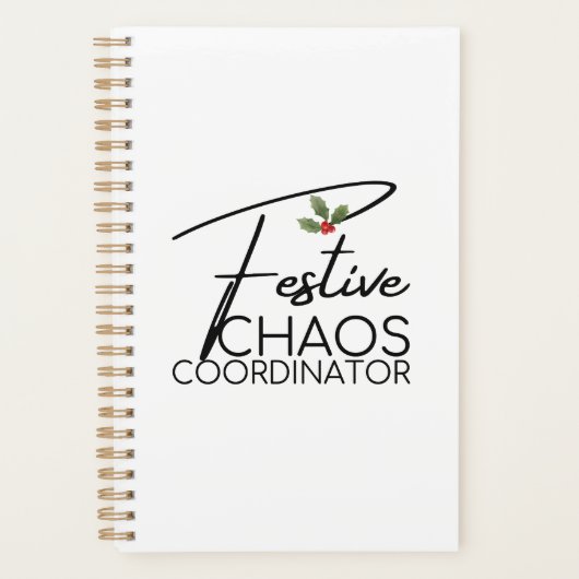 Feestelijke Chaos Coördinator | Elegant vakantiege Planner (Voorkant)