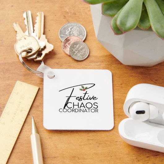 Feestelijke Chaos Coördinator | Elegant vakantiege Sleutelhanger (Bureau)