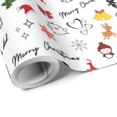 🎄 Feestelijke Cheer Christmas Wrapping Paper Cadeaupapier (Rol Hoek)