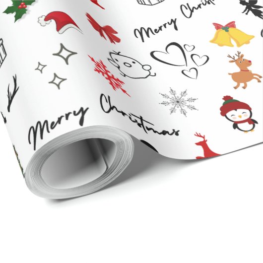 🎄 Feestelijke Cheer Christmas Wrapping Paper Cadeaupapier (Rol Hoek)