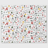 🎄 Feestelijke Cheer Christmas Wrapping Paper Cadeaupapier (Vlak)