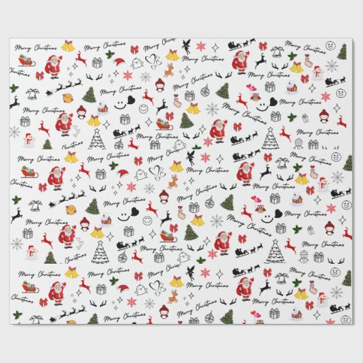 🎄 Feestelijke Cheer Christmas Wrapping Paper Cadeaupapier (Vlak)