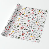 🎄 Feestelijke Cheer Christmas Wrapping Paper Cadeaupapier (Uitgerold)