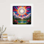 Feestelijke Cheer: Een kerstwonderland in uw huis Poster (Keuken)