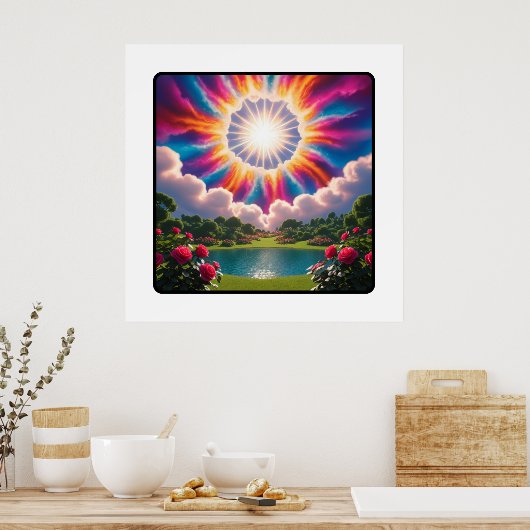 Feestelijke Cheer: Een kerstwonderland in uw huis Poster (Keuken)