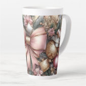 Feestelijke Cheer in zachte tinten Latte Mok (Rechterhoek)