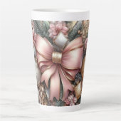 Feestelijke Cheer in zachte tinten Latte Mok (Voorkant)