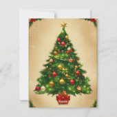 Feestelijke Cheer: Kerstmis en Nieuwjaar Groeten Feestdagenkaart (Achterkant)