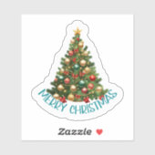 Feestelijke Cheer: Kleurrijk Kerst sticker (Vel)