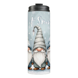 Feestelijke Cheer - Let It Snow Gnome Kerstmis Thermosbeker