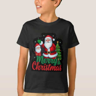 Feestelijke Cheer: Merry Christmas Tree & Santa De T-shirt