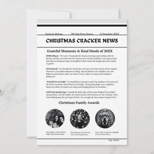 Feestelijke Cheer: Vrolijke kerst Kaart voor gelie (Achterkant)