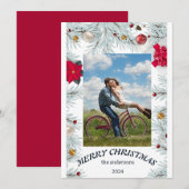 "Feestelijke Cheer: Vrolijke Kerstvakantie Kaart" Feestdagenkaart (Voorkant / Achterkant)