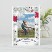 "Feestelijke Cheer: Vrolijke Kerstvakantie Kaart" Feestdagenkaart (Staand voorkant)