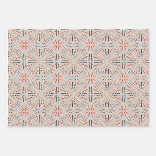 Feestelijke Cheetah Roze Vakantie Gem Tone Inpakpapier Vel (Voorkant 3)