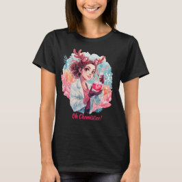 Feestelijke Chemicus Meisje Waterverf Wetenschap K T-shirt