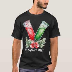 Feestelijke Chemische Reageerbuis Pun Kunst T-shirt