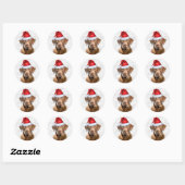 Feestelijke Chesapeake Bay Hond Woof Art Kerstmis Ronde Sticker (Vel)