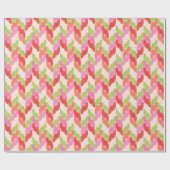 Feestelijke Chevron kerst Cadeaupapier (Vlak)