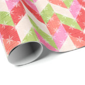 Feestelijke Chevron kerst Cadeaupapier (Rol Hoek)